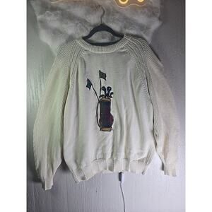 Vintage Hathaway Golf Sweater Mens XL Grandpacore Winter Cozy Holiday Fall